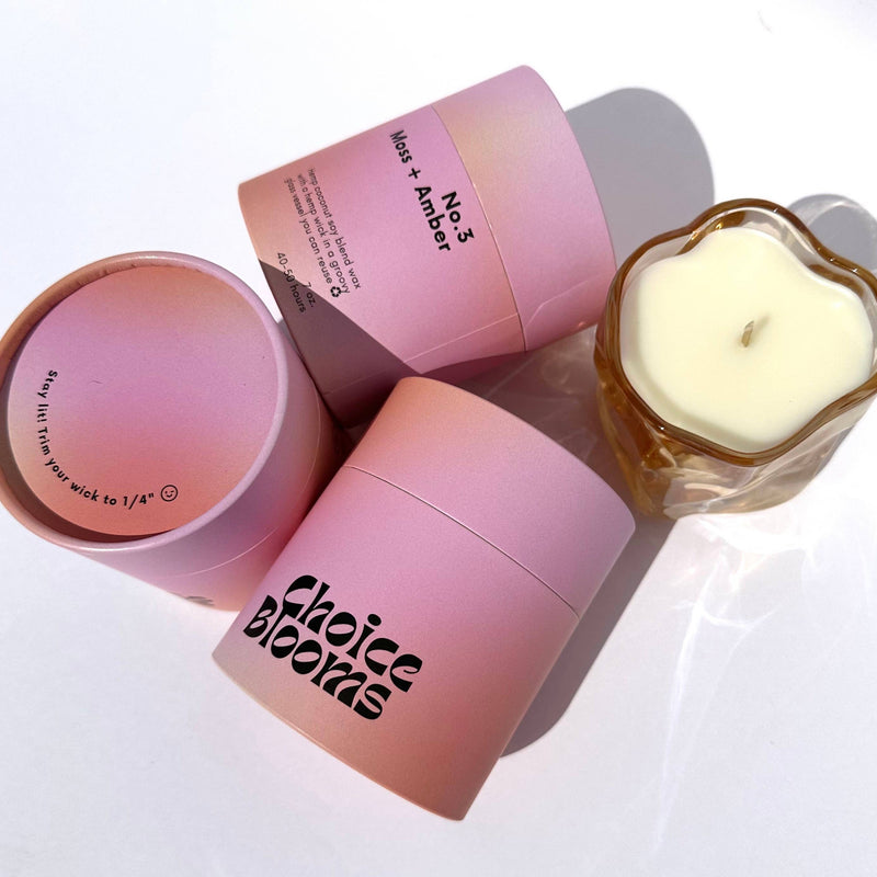 Choice Blooms - No. 3 Moss + Amber Candle