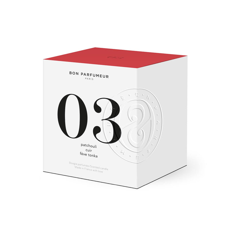 Bon Parfumeur - Candle 03 - Patchouli, Leather, Tonka Bean