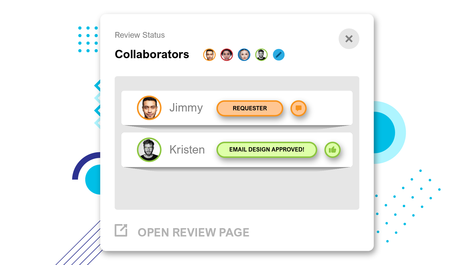 Approve and reject in the same tool