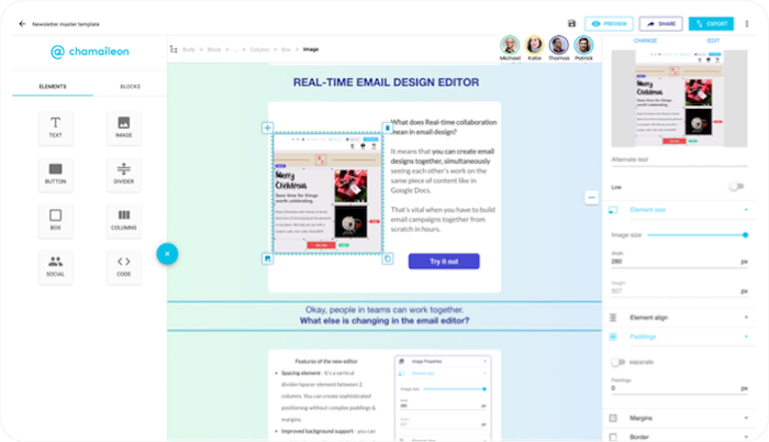Super-fast email creation workflow.